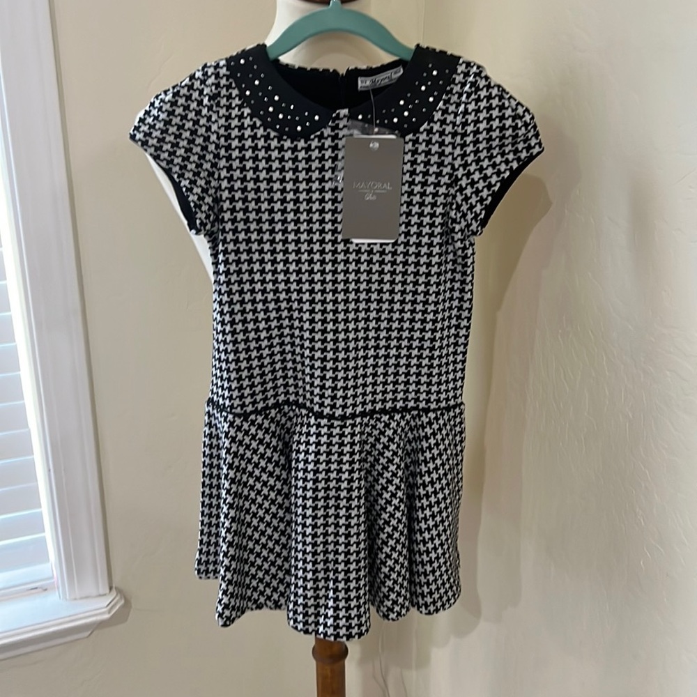 NWT Size 5  Mayoral Black And White Dress